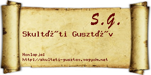 Skultéti Gusztáv névjegykártya