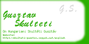 gusztav skulteti business card